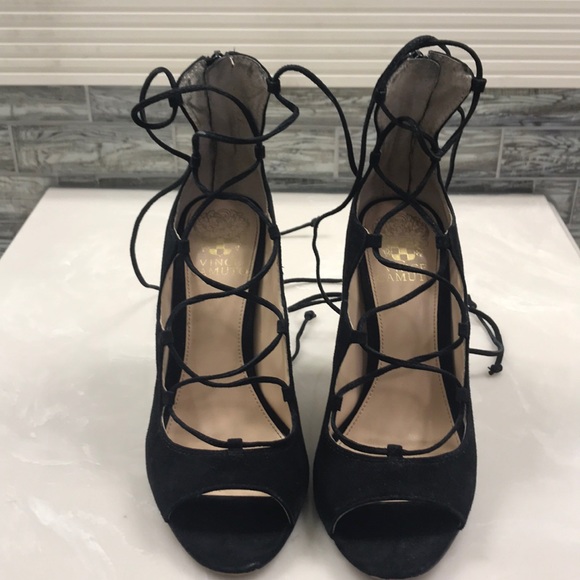Vince Camuto Sandria Strappy Peep-Toe Heels - Picture 5 of 7